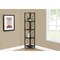 Monarch Specialties Bookshelf, Bookcase, Etagere, Corner, 4 Tier, 60"H, Office, Bedroom, Metal, Black Marble Look I 3650 - alternate 5